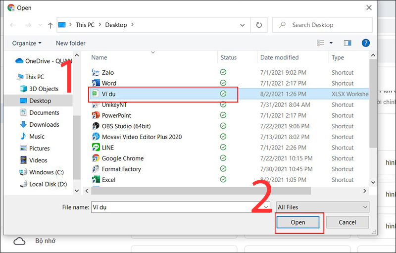 Chọn file muốn chỉnh sửa